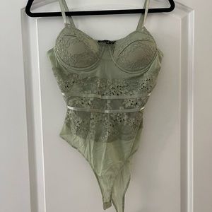 Sage green corset bodysuit- never worn!